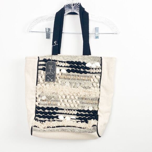 NWT Twig & Arrow embellished shell Canvas tote - Picture 5 of 8